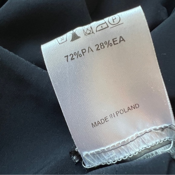 ELEMENTE CLEMENTE Side Zip Flat Front Pants Polyester Spandex Black Size 2 US 8 - Picture 5 of 12